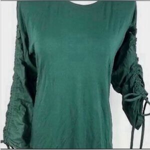 ♥️INC Statement sleeve bohemian women's small trending color emerald green EUC